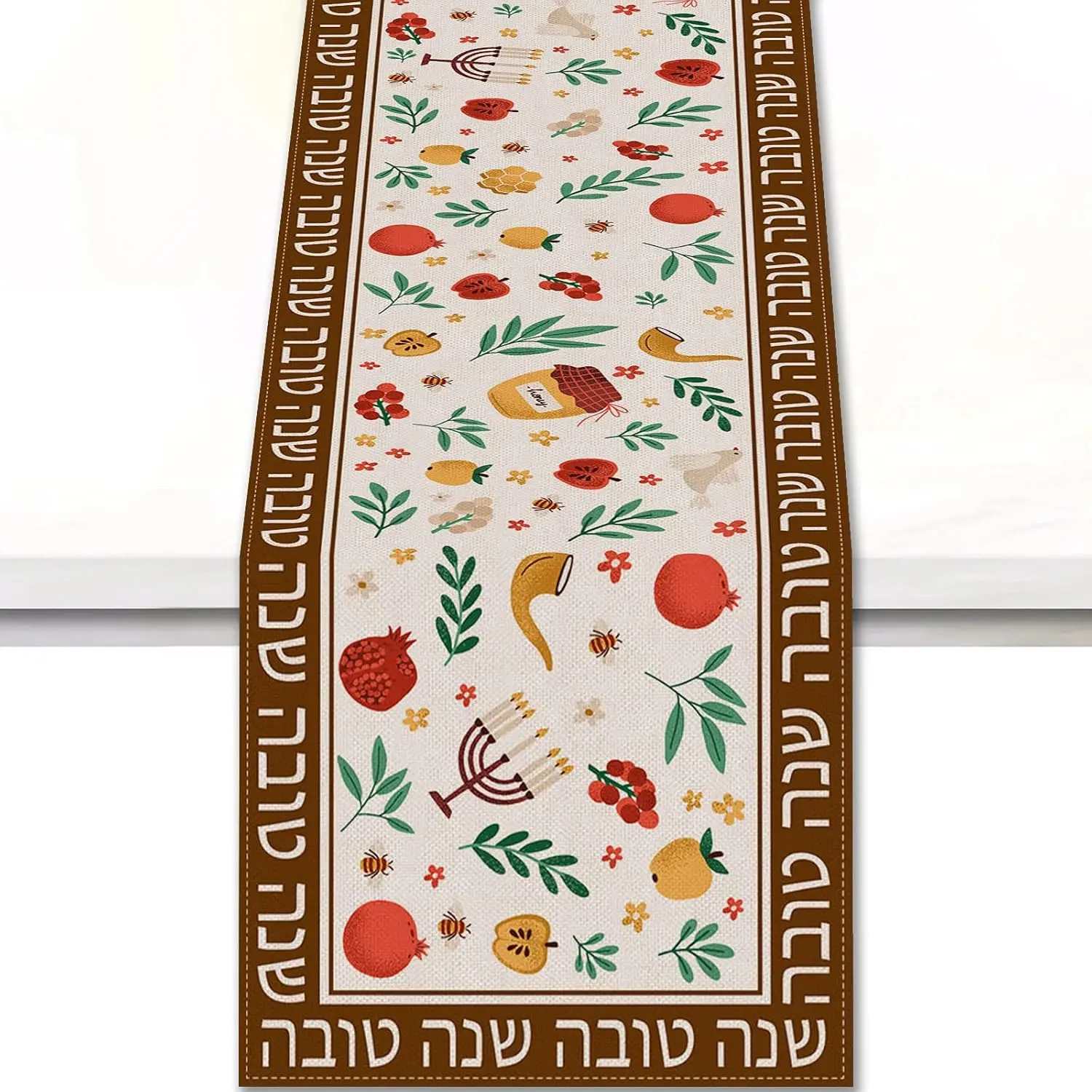 Christmas Table Runner - Rosh Hashanah 고성스러운 테이블 러너 유대인