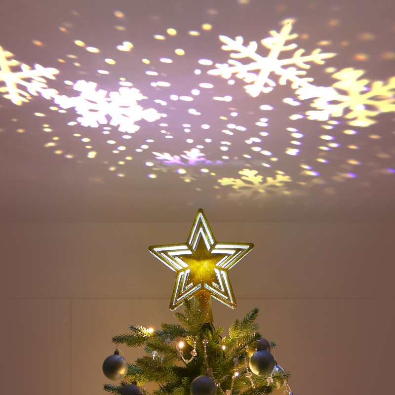 Star Tree Topper - LED 프로젝션 트리 토퍼 스타 골든