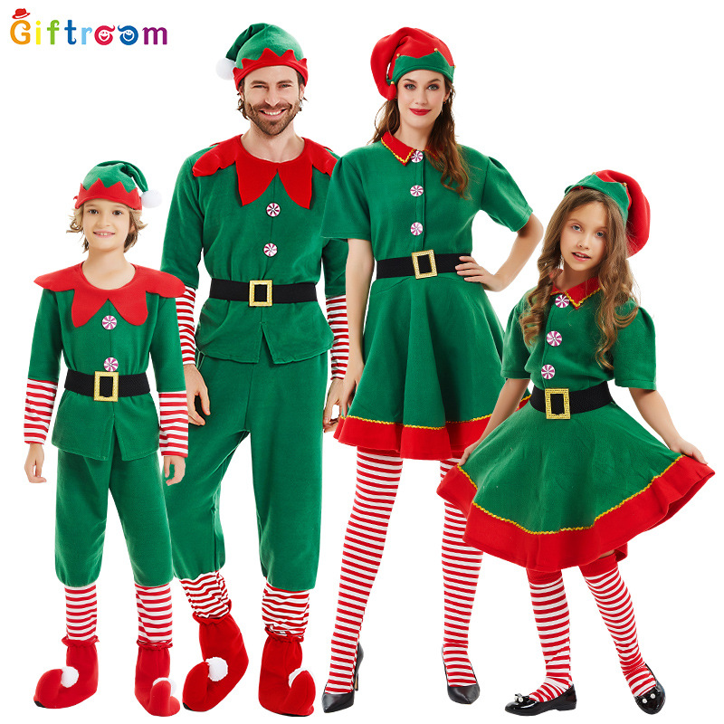 Elf Costume Christmas - 크리스마스 어린이 및 성인 크리스마스 엘프