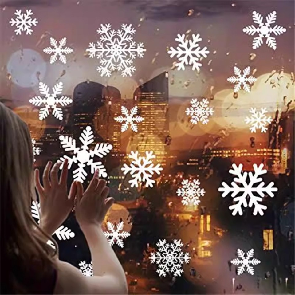 Snowflake Window Decal - 1 세트 눈송이 창 스티커 일회용