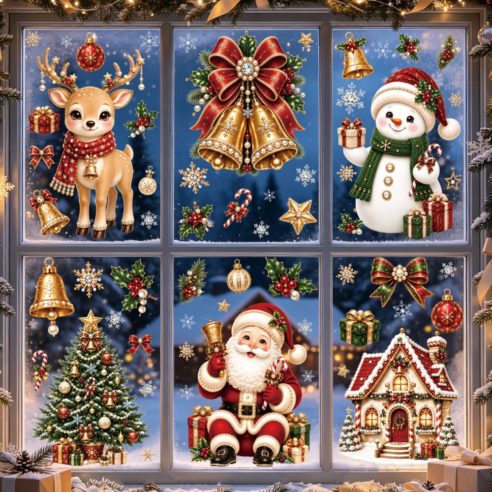 Snowflake Window Decal - 2027년 크리스마스 새 창문 스티커 귀여운