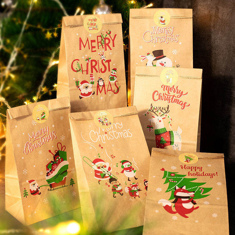 Advent Calendar Gift - 크리스마스 선물 가방 크래프트 종이 가방,