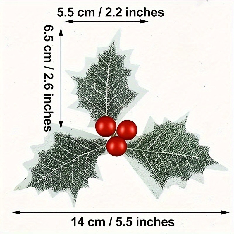 10 Pcs 인공 홀리 베리 녹색 잎 DIY 크리스마스 - Christmas Wreath Fake 리뷰 및 가격
