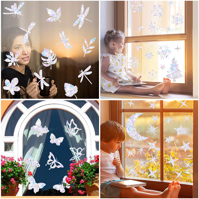크리스마스 눈송이 엘크 겨울 무지개 창 스티커, 장식  - Snowflake Window Decal 리뷰 및 가격