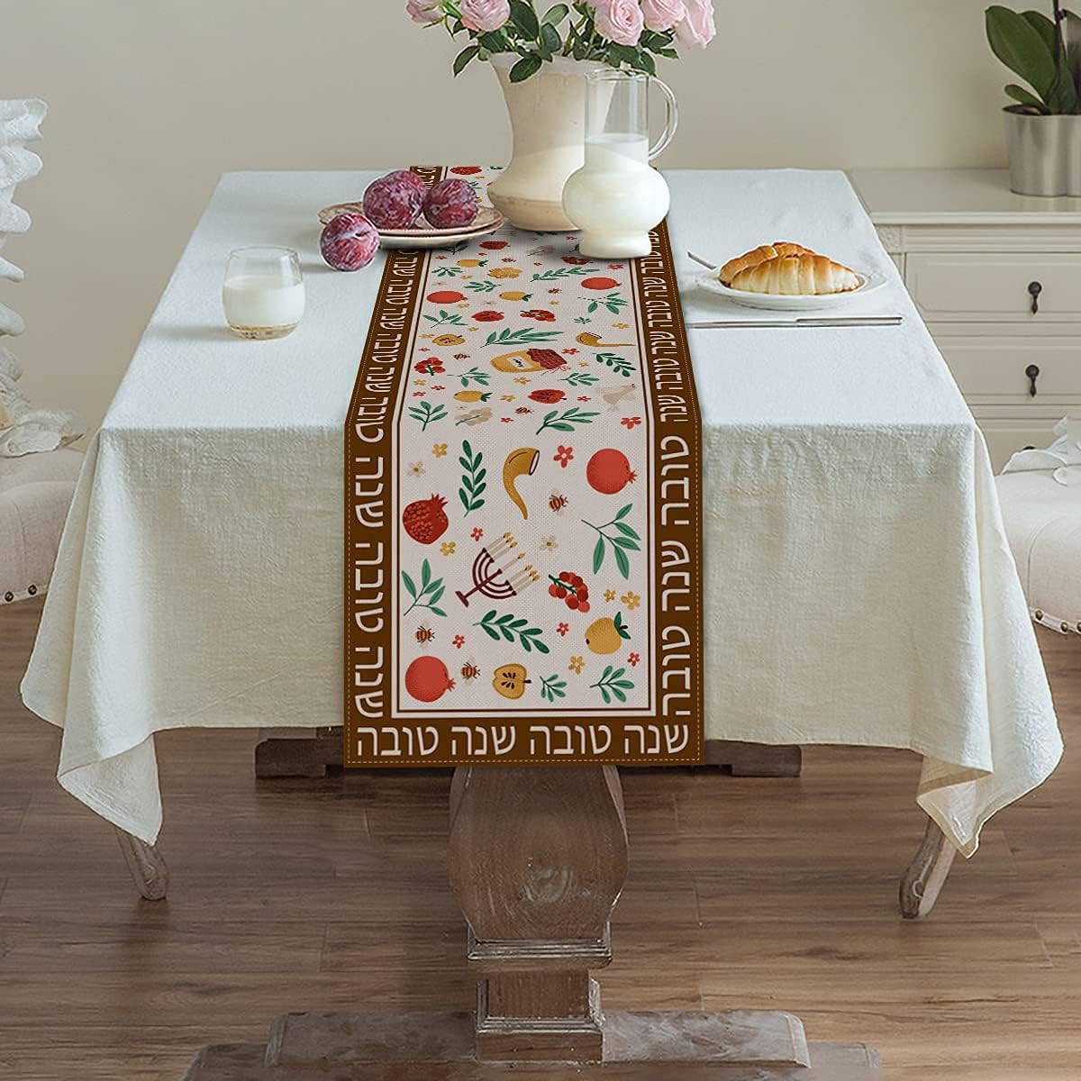 Rosh Hashanah 고성스러운 테이블 러너 유대인 - Christmas Table Runner 리뷰 및 가격