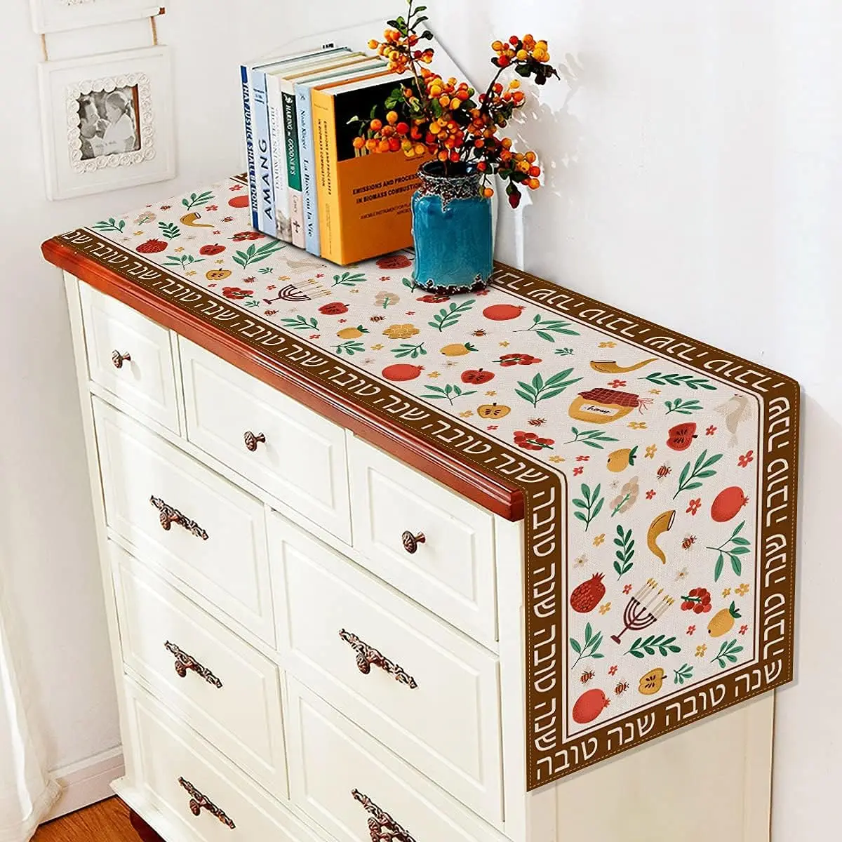 Rosh Hashanah 고성스러운 테이블 러너 유대인 - Christmas Table Runner 리뷰 및 가격