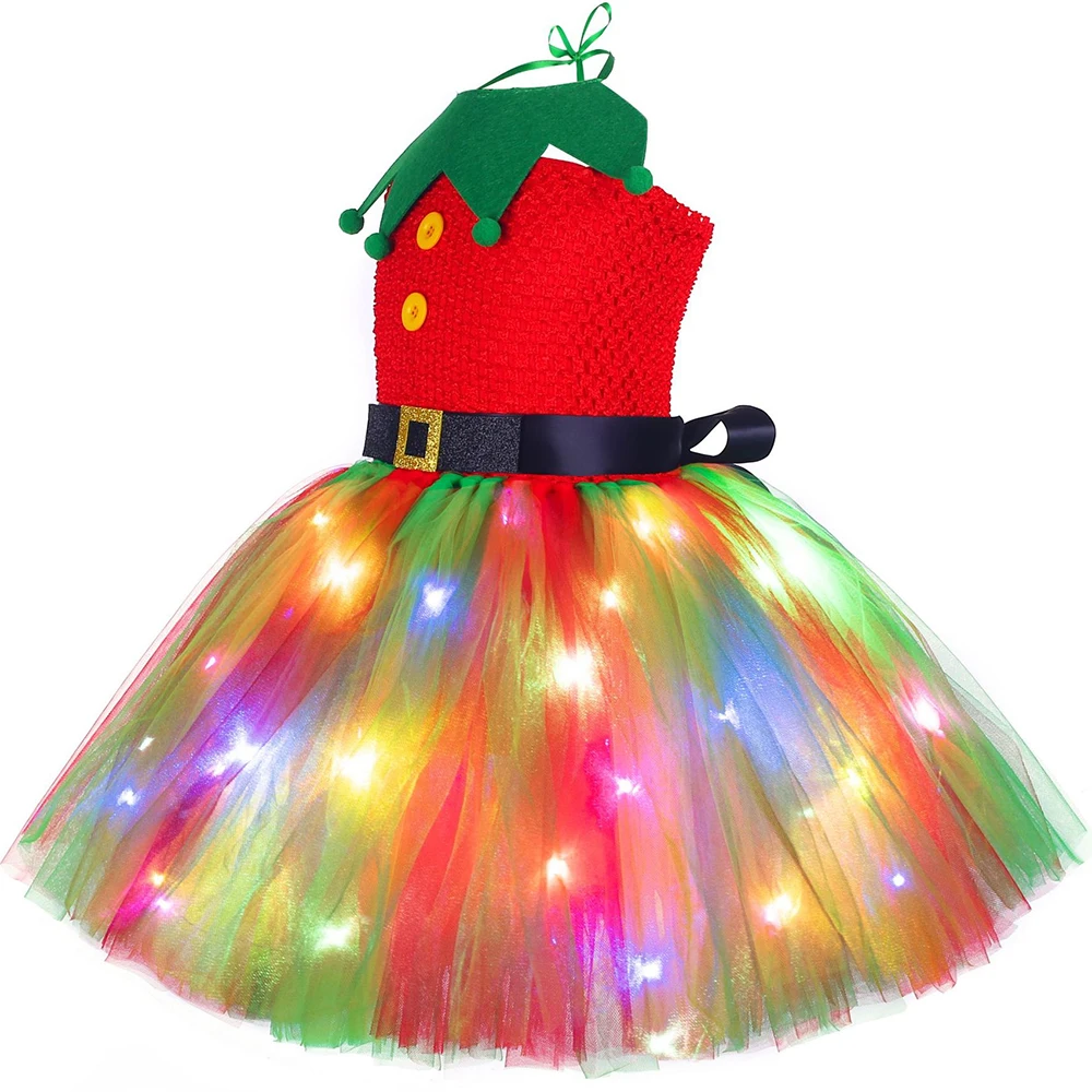 크리스마스 튜튜 드레스 레드 그린 튤 프린세스 드레스  - Elf Costume Christmas 리뷰 및 가격