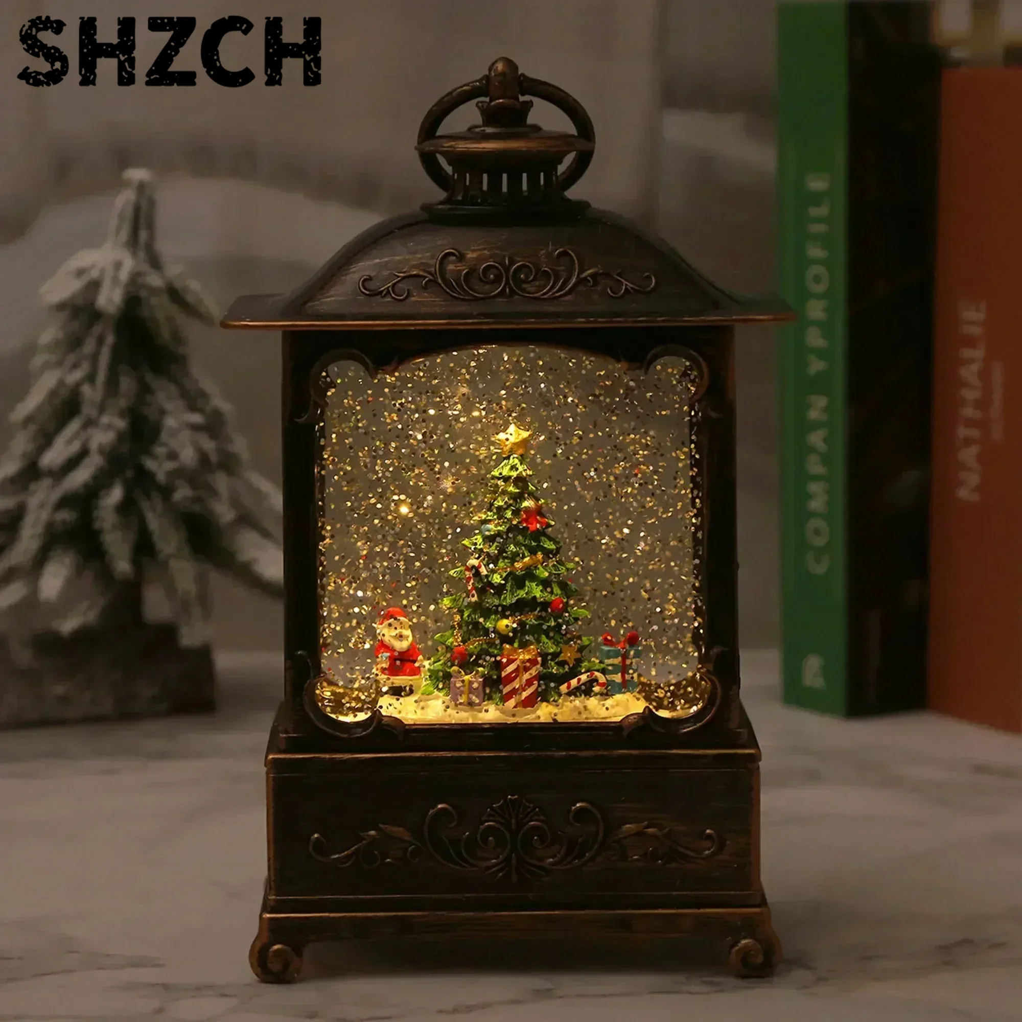 크리스마스 스노우 글로브 랜턴 뮤직 박스, 반짝이는 조 - Snow Globe Musical 리뷰 및 가격