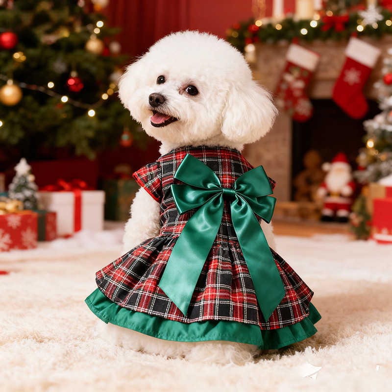 클래식 레드 플래드 크리스마스 강아지 스커트, 프레피  - Christmas Throw Blanket 리뷰 및 가격