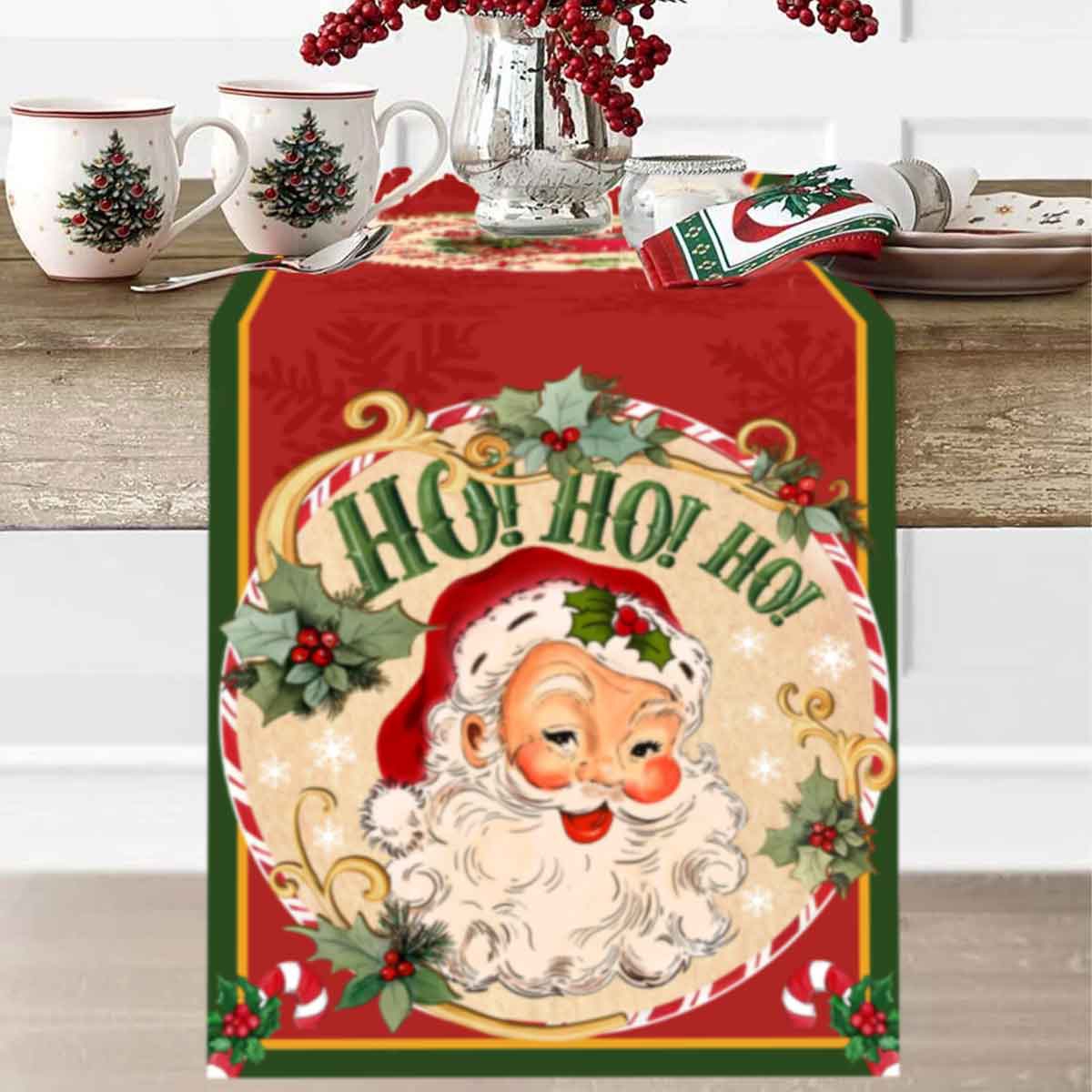 크리스마스 산타 클로스 폴리에스터 테이블 러너 드레서  - Christmas Table Runner 리뷰 및 가격