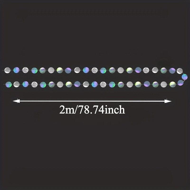 1pc 반짝이는 무지개 빛깔의 원형 화환 - 유니콘 및 - Tinsel Garland Decoration 리뷰 및 가격