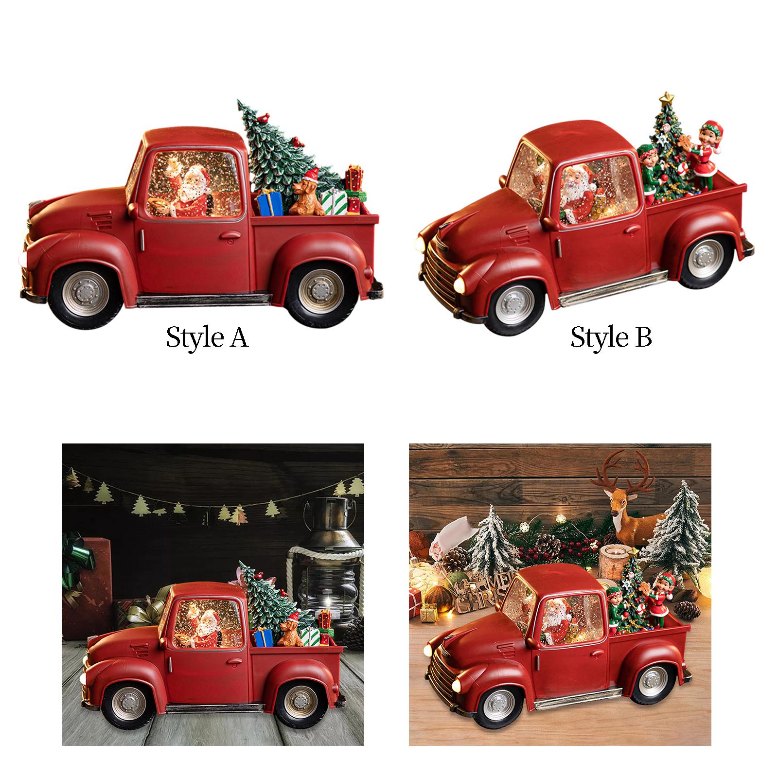 크리스마스 장식 산타클로스 트럭 자동차 모델 조명 크리 - Snow Globe Musical 리뷰 및 가격