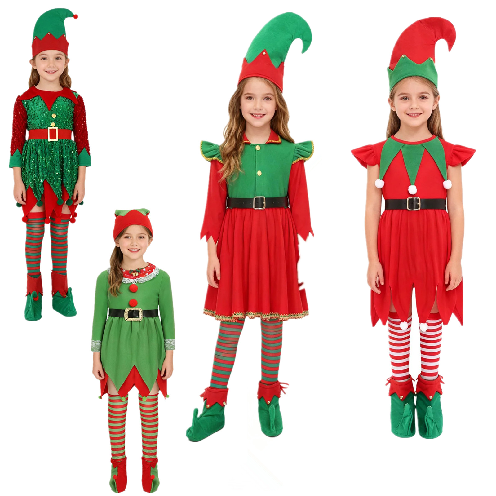 엘프 소녀 크리스마스 의상 산타클로스 도우미 엘프 드레 - Elf Costume Christmas 리뷰 및 가격