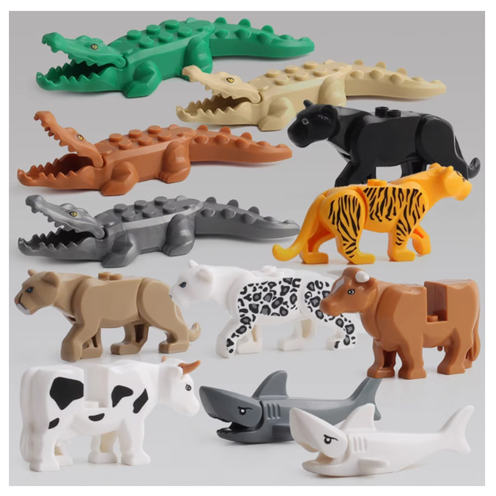 MOC 도시 동물 빌딩 블록 염소 코끼리 곰 악어 도마 - Lego Set City 리뷰 및 가격