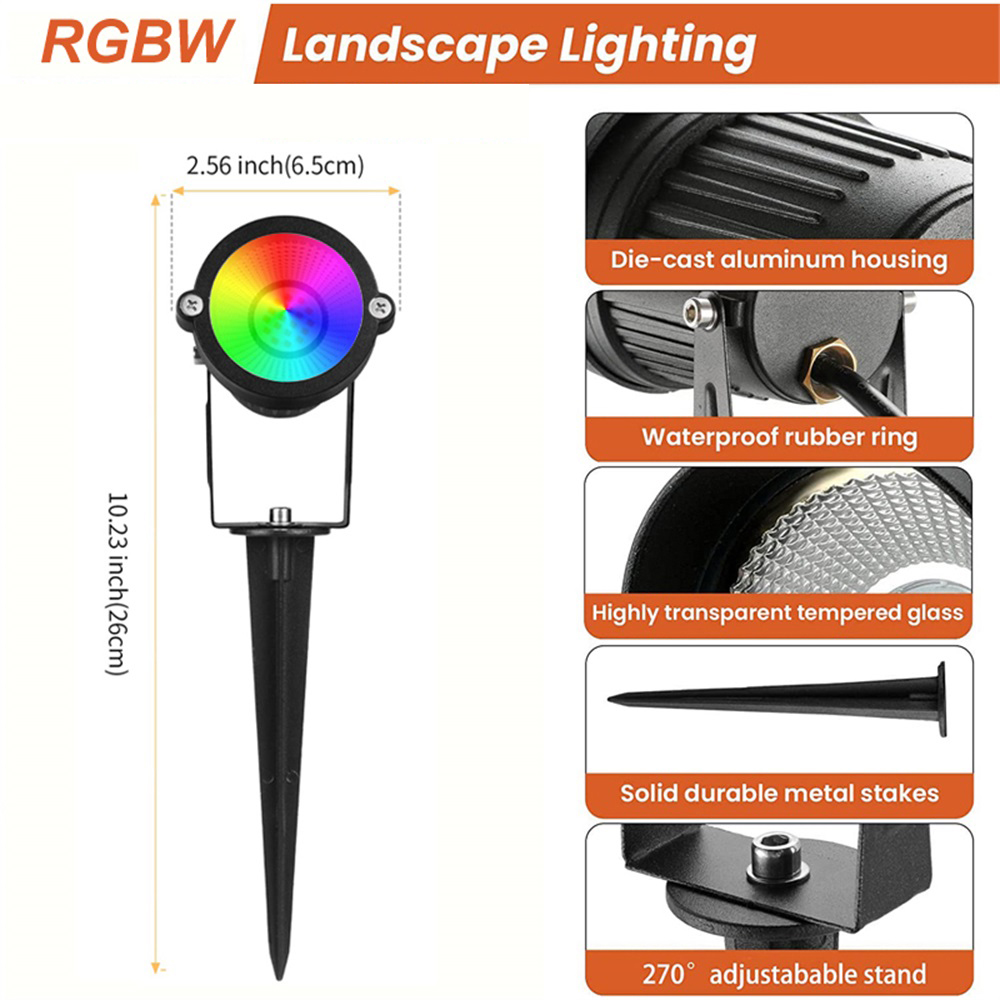 RGBW 조경 조명 10W 리모컨 포함 스포트라이트 1 - Christmas Lights Outdoor 리뷰 및 가격