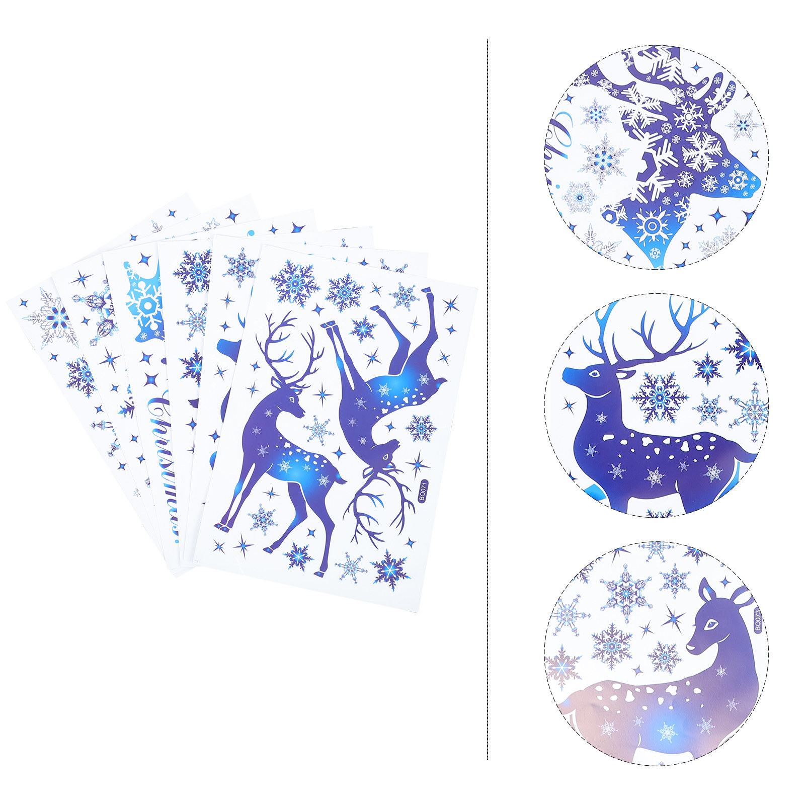 6장 눈송이 창문 데칼 스티커 휴일용 PVC 엘크 정전 - Snowflake Window Decal 리뷰 및 가격