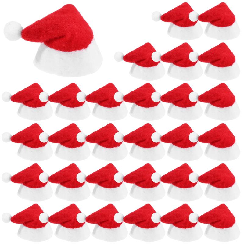 새로운 30개 미니 크리스마스 산타 모자, 부드러운 플 - Santa Hat Plush 리뷰 및 가격