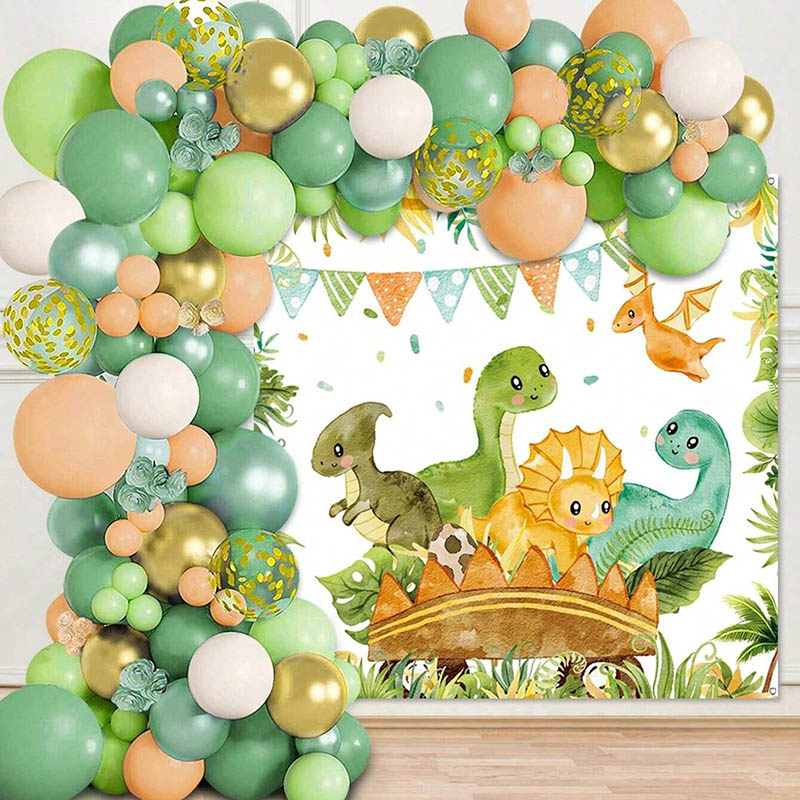 공룡 풍선 세트 아치 어린이 생일 공룡 테마 파티 포일 - Tinsel Garland Decoration 리뷰 및 가격
