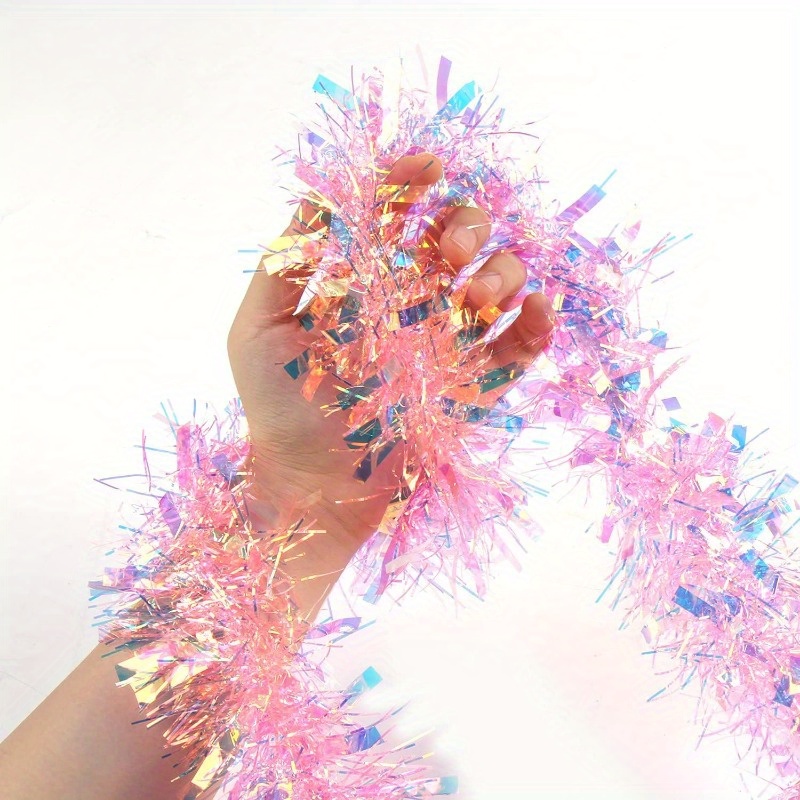 13피트 핑크 크리스마스 반짝이 가랜드, 크리스마스 트 - Tinsel Garland Decoration 리뷰 및 가격