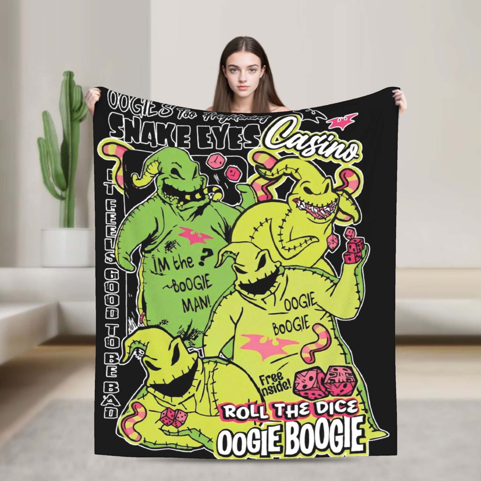 크리스마스의 악몽 오기 부기 블랭킷 퍼지 재미있는 통기 - Christmas Throw Blanket 리뷰 및 가격