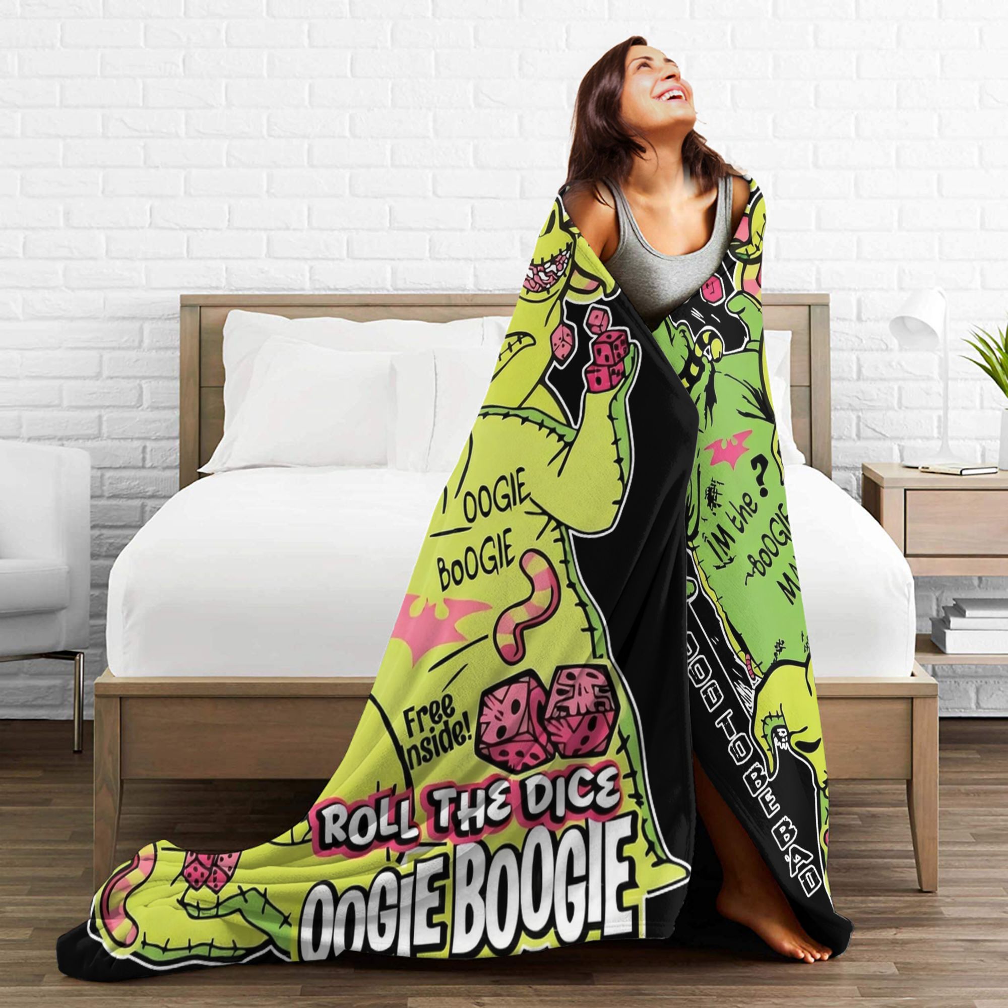 크리스마스의 악몽 오기 부기 블랭킷 퍼지 재미있는 통기 - Christmas Throw Blanket 리뷰 및 가격