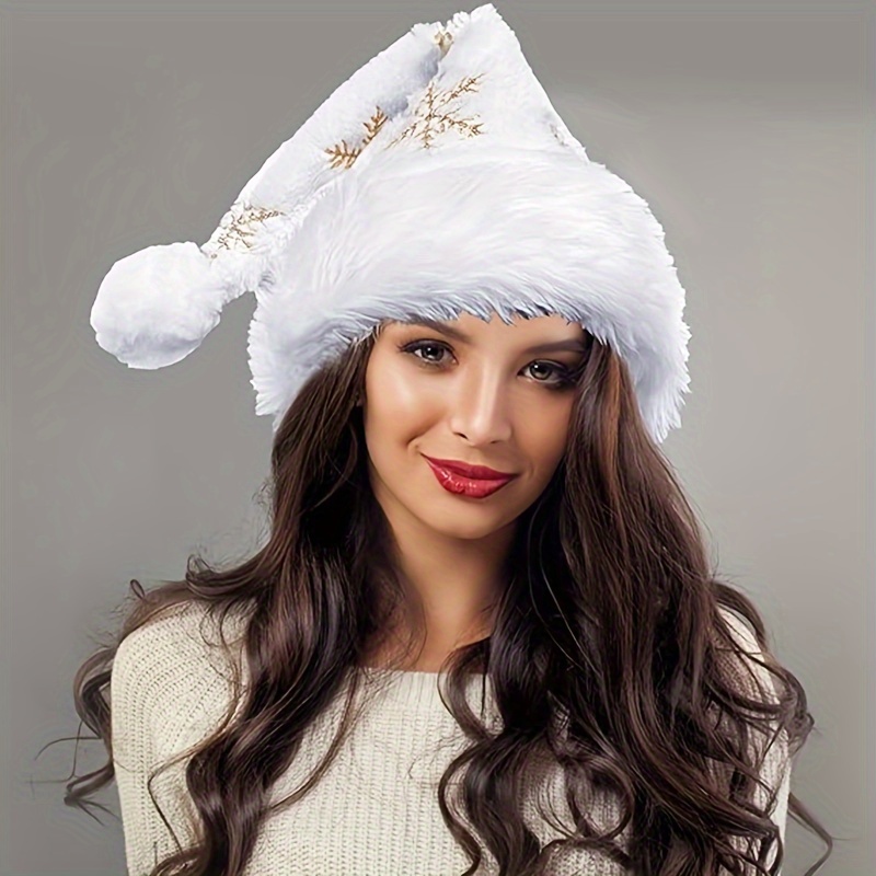 에어컨이 있는 방에서 착용하는 흰색 플러시 산타 모자, - Santa Hat Plush 리뷰 및 가격