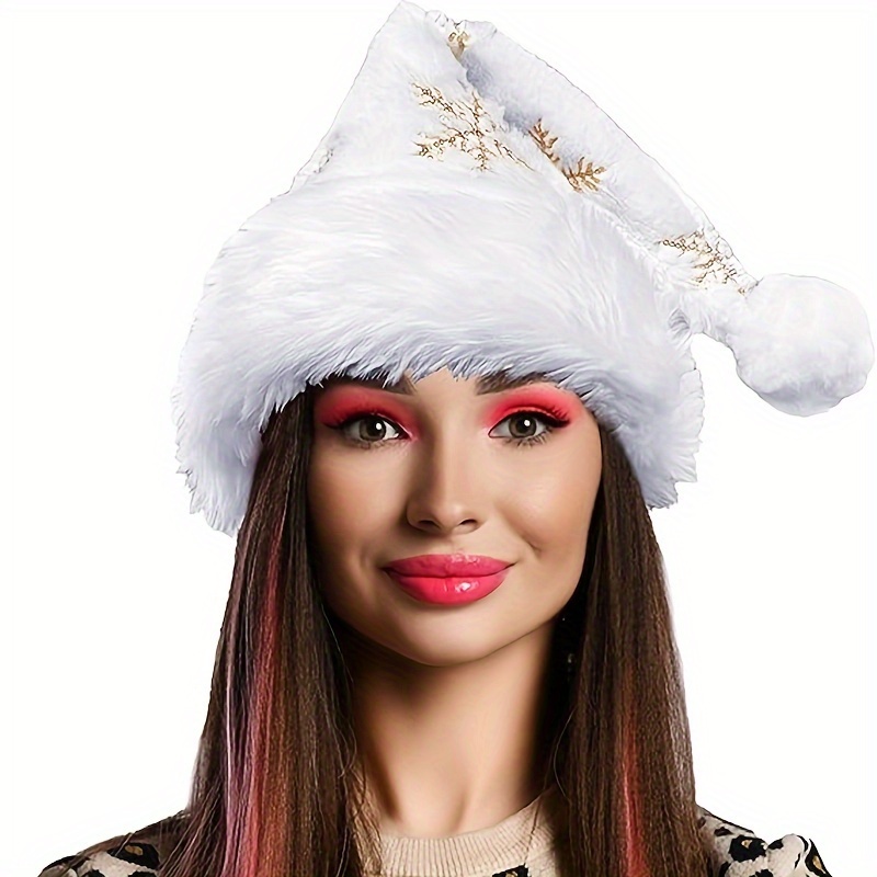 에어컨이 있는 방에서 착용하는 흰색 플러시 산타 모자, - Santa Hat Plush 리뷰 및 가격