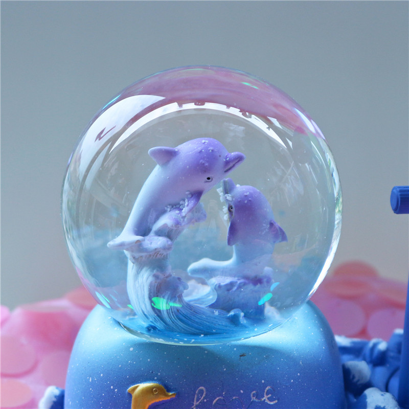 돌고래 모래시계 타이머 크리스탈 볼 뮤직 박스 발광 홈 - Snow Globe Musical 리뷰 및 가격