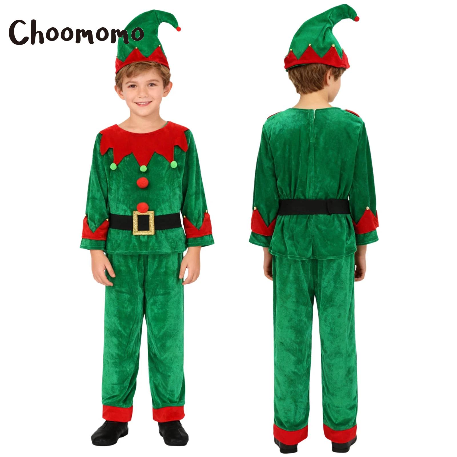 남아 크리스마스 엘프 의상 세트 (셔츠, 바지, 모자, - Elf Costume Christmas 리뷰 및 가격
