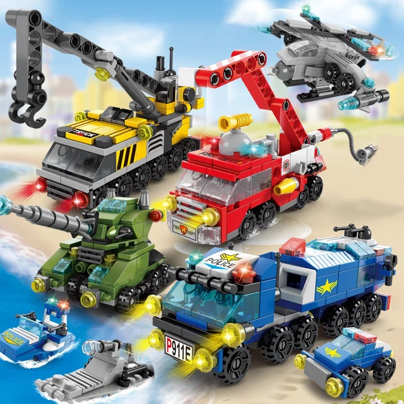 어린이용 도시 소방차 빌딩 블록, 경찰 트럭, 엔지니어 - Lego Set City 리뷰 및 가격
